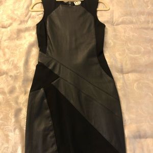 Haute Hippie Leather Paneled Dress